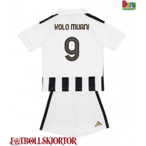 Juventus Randal Kolo Muani #9 Hemmakläder Barn 2026-27 Kortärmad (+ Korta byxor)
